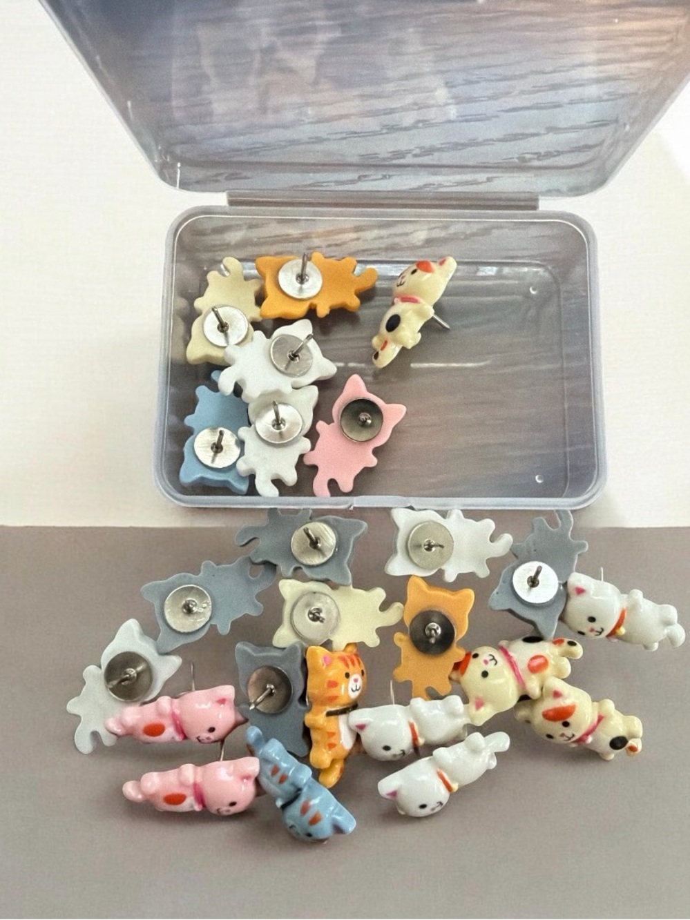 Cute Cat Push Pin Set - Multicolor 24 Piece